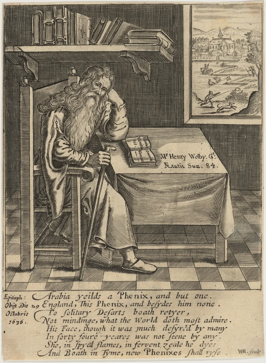 Henry Welby by William Marshall, print, 1637