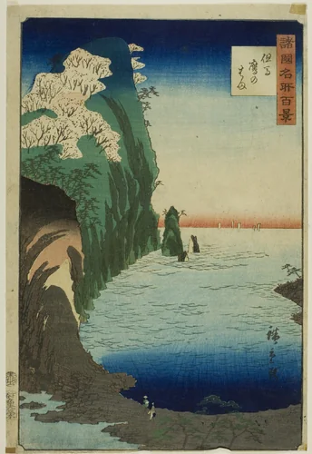 Taka Beach, Tajima Province (Tajima Taka no hama) from the series “One Hundred Famous Views in the Various Provinces (Shokoku meisho hyakkei)” by Utagawa Hiroshige II (二代目歌川広重), print, 1826-1869