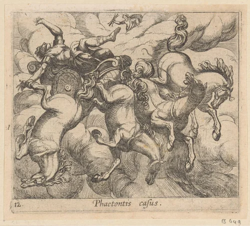 Val van Phaëthon by Antonio Tempesta, print, 1606