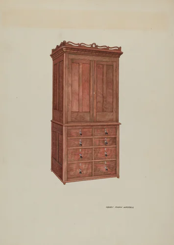 Cabinet by Harry Mann Waddell, index of american design, 1940