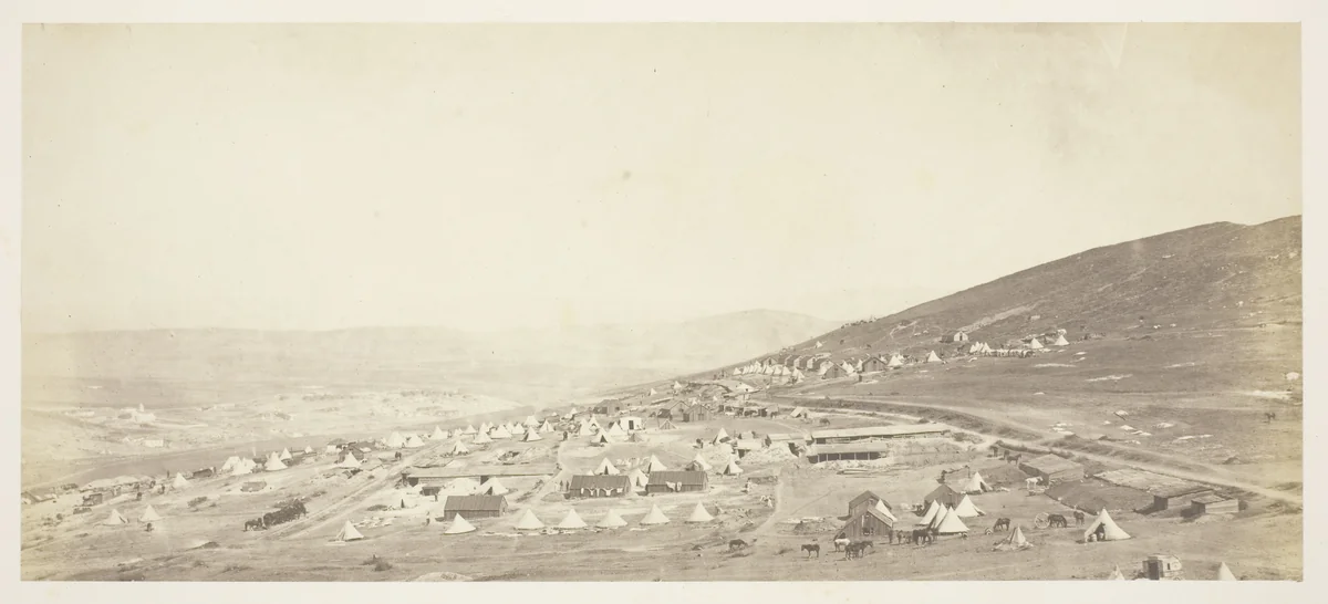 Camp of the 4th Light Dragoons, Officer's Quarters by Roger Fenton, photograph, 1855