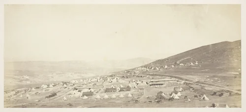 Camp of the 4th Light Dragoons, Officer's Quarters by Roger Fenton, photograph, 1855