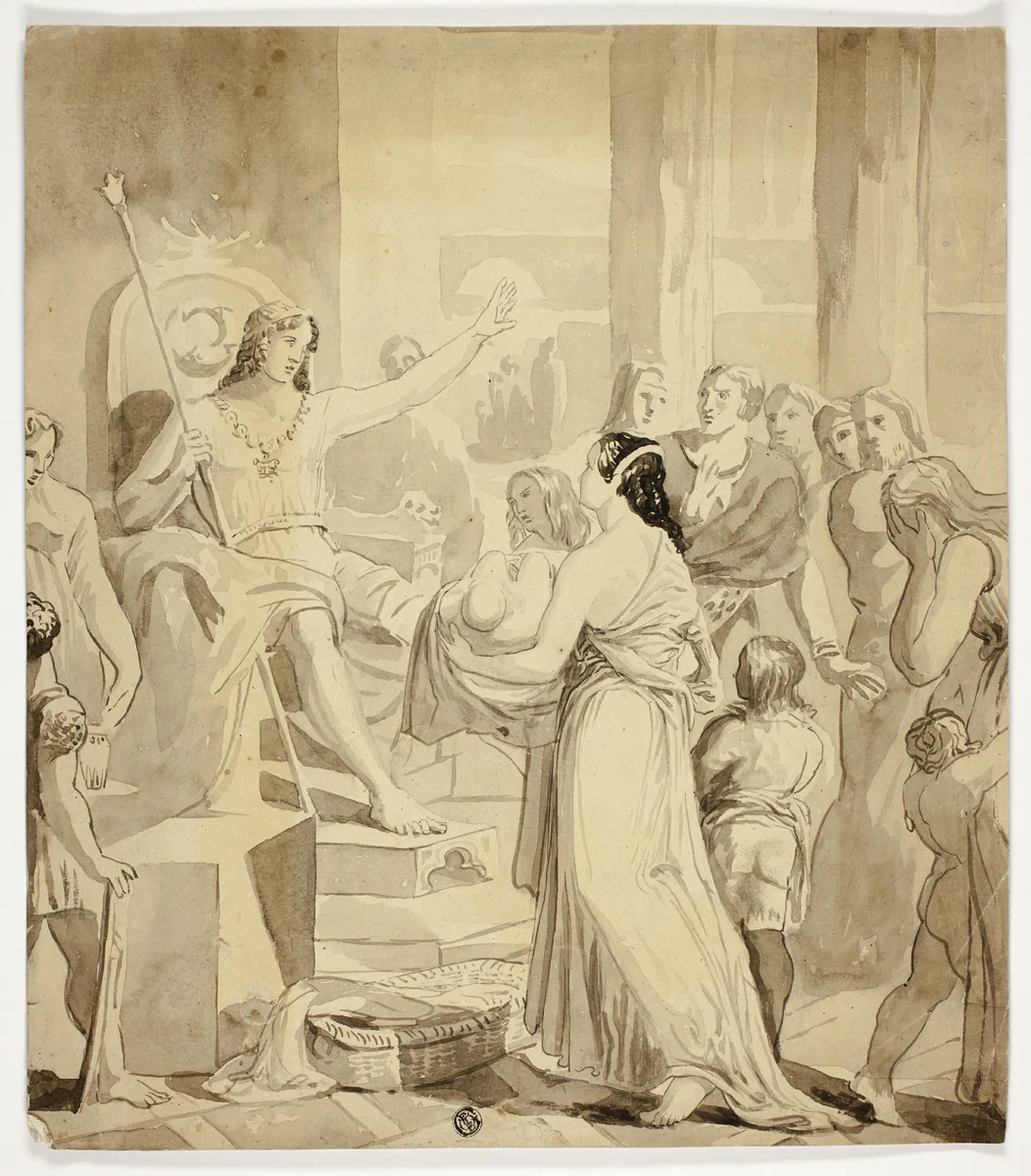 Scene from 'A Winter's Tale' by Charles Robert Leslie, drawing, 1814-1859