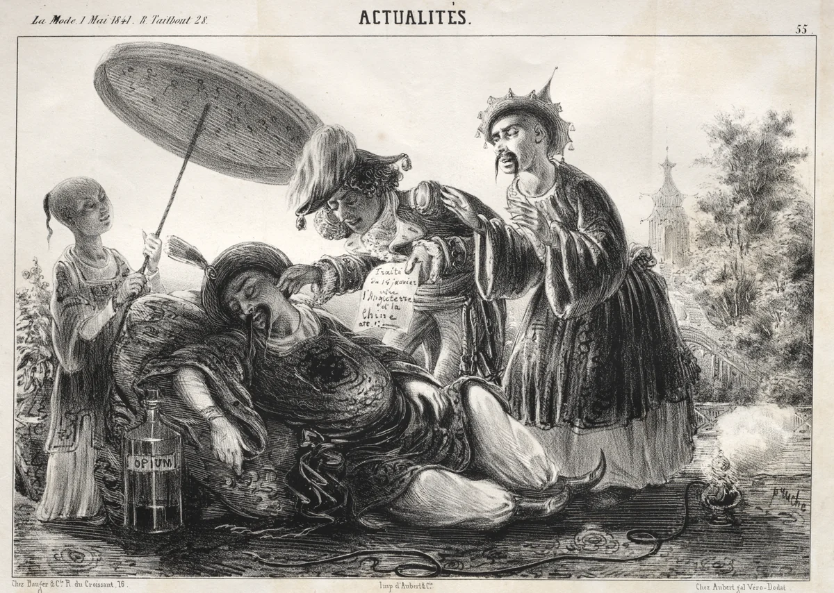 Actualités: --Dites donc! dites donc! celeste Empereur.... by Clémente Pruche, print, 1841