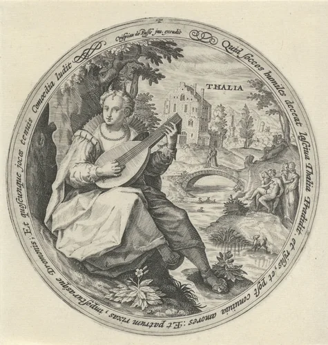 Thalia by Crispijn van de Passe, print, 1589-1611
