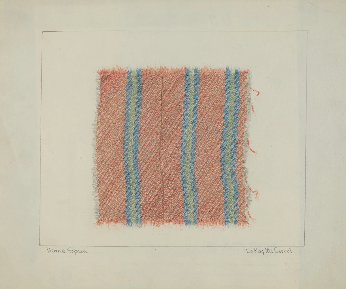 Homemade Cloth by LeRoy McCarrel, index of american design, 1935-1942