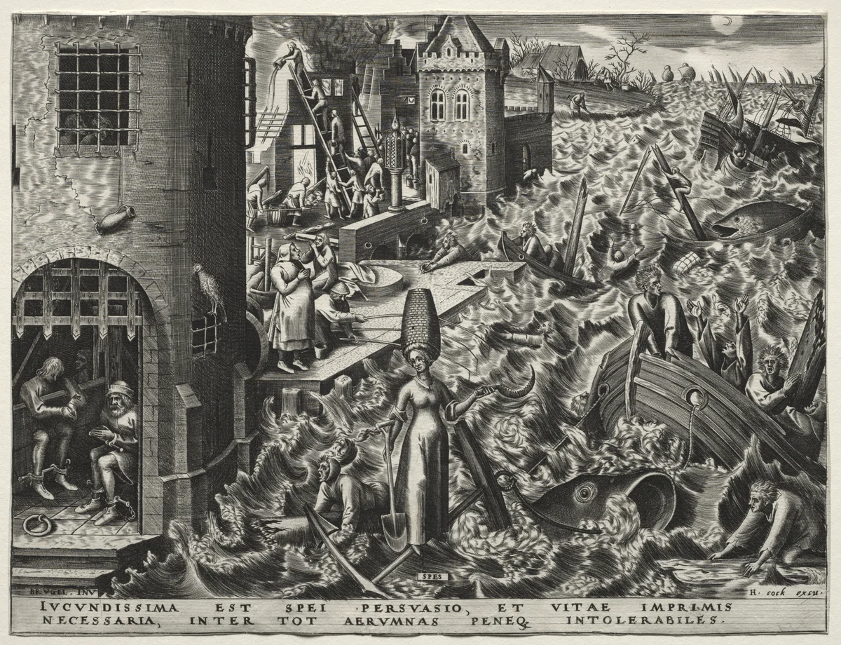 Hope by Pieter Bruegel, print, 1559