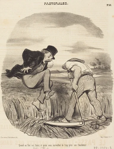 Quand on fait ses foins... by Honoré Daumier, print, 1846