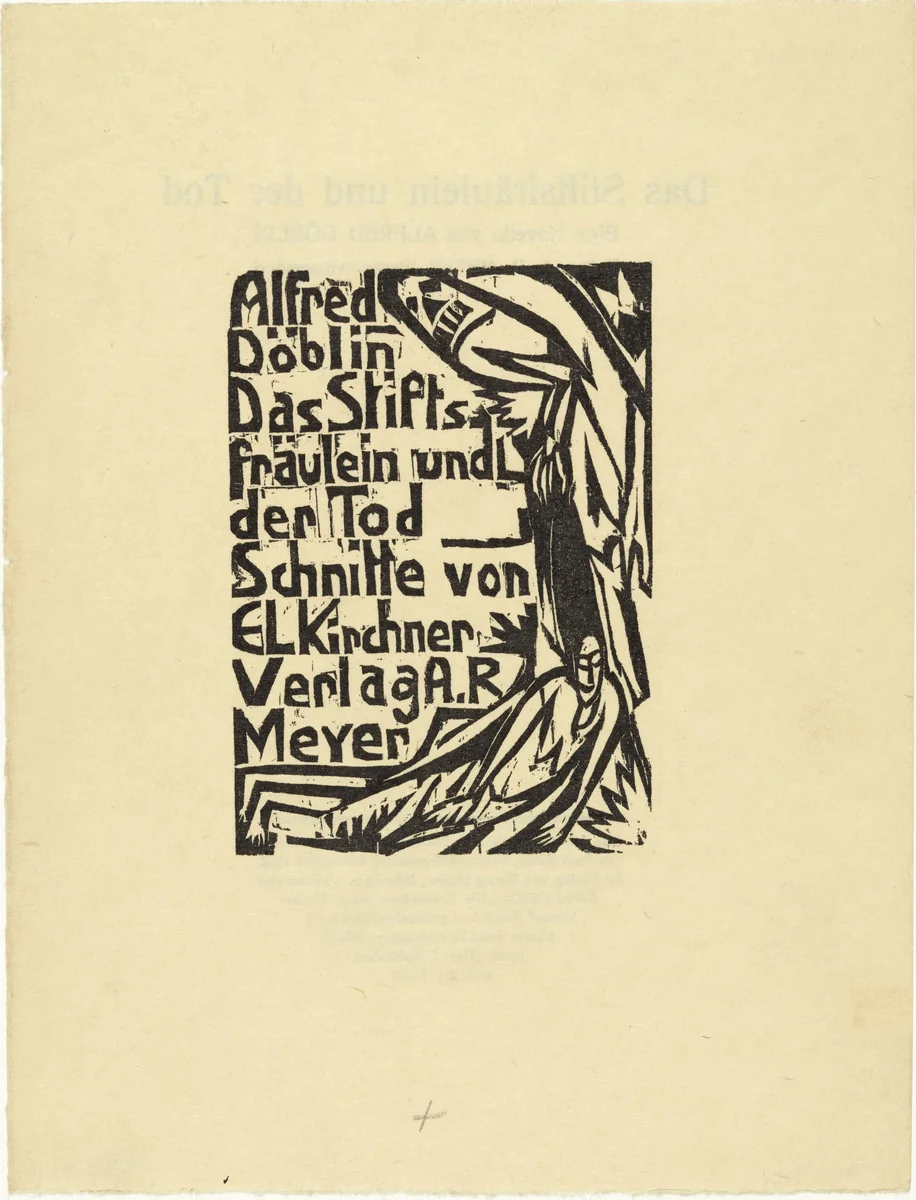Das Stiftsfräulein und der Tod (The Canoness and Death) by Ernst Ludwig Kirchner, print, 1912