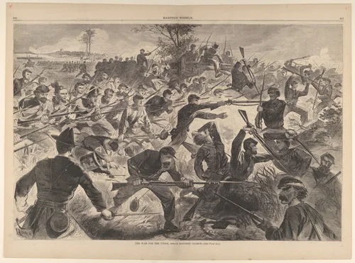 The War for the Union, 1862 – A Bayonet Charge (from "Harper's Weekly," Vol. VII) by Winslow Homer, print, 1862