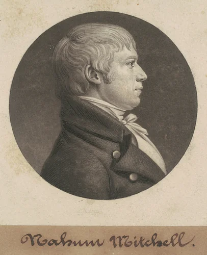 Nahum Mitchell by Charles B. J. Févret de Saint-Mémin, print, 1803-1804