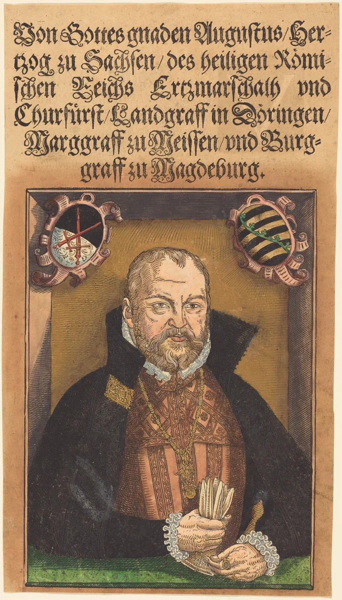 Augustus Hertzog zu Sachsen by Jakob Lucius, print, 1564