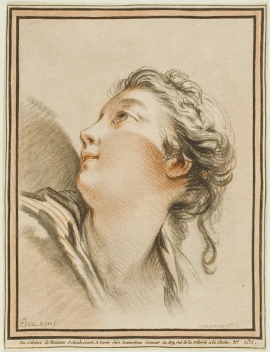 Head of a Woman by Gilles Demarteau, print, 1762-1772