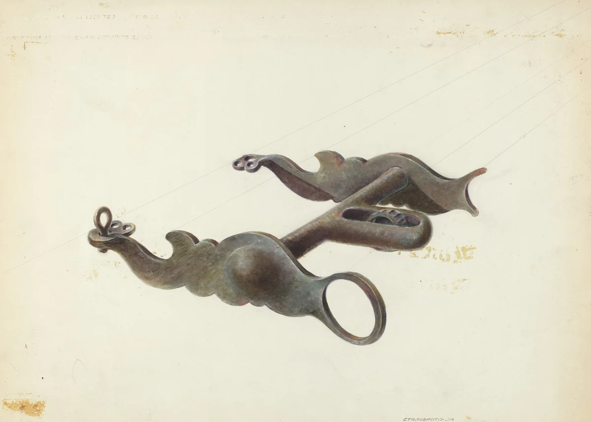 Wrought Iron Bit by Gerald Transpota, index of american design, 1937