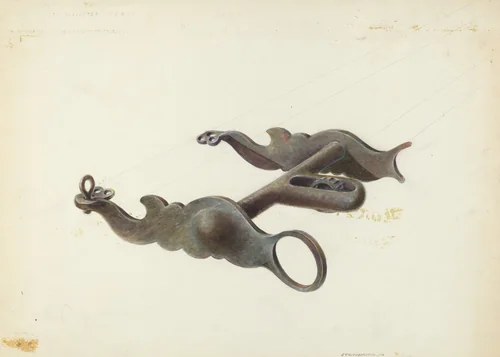 Wrought Iron Bit by Gerald Transpota, index of american design, 1937