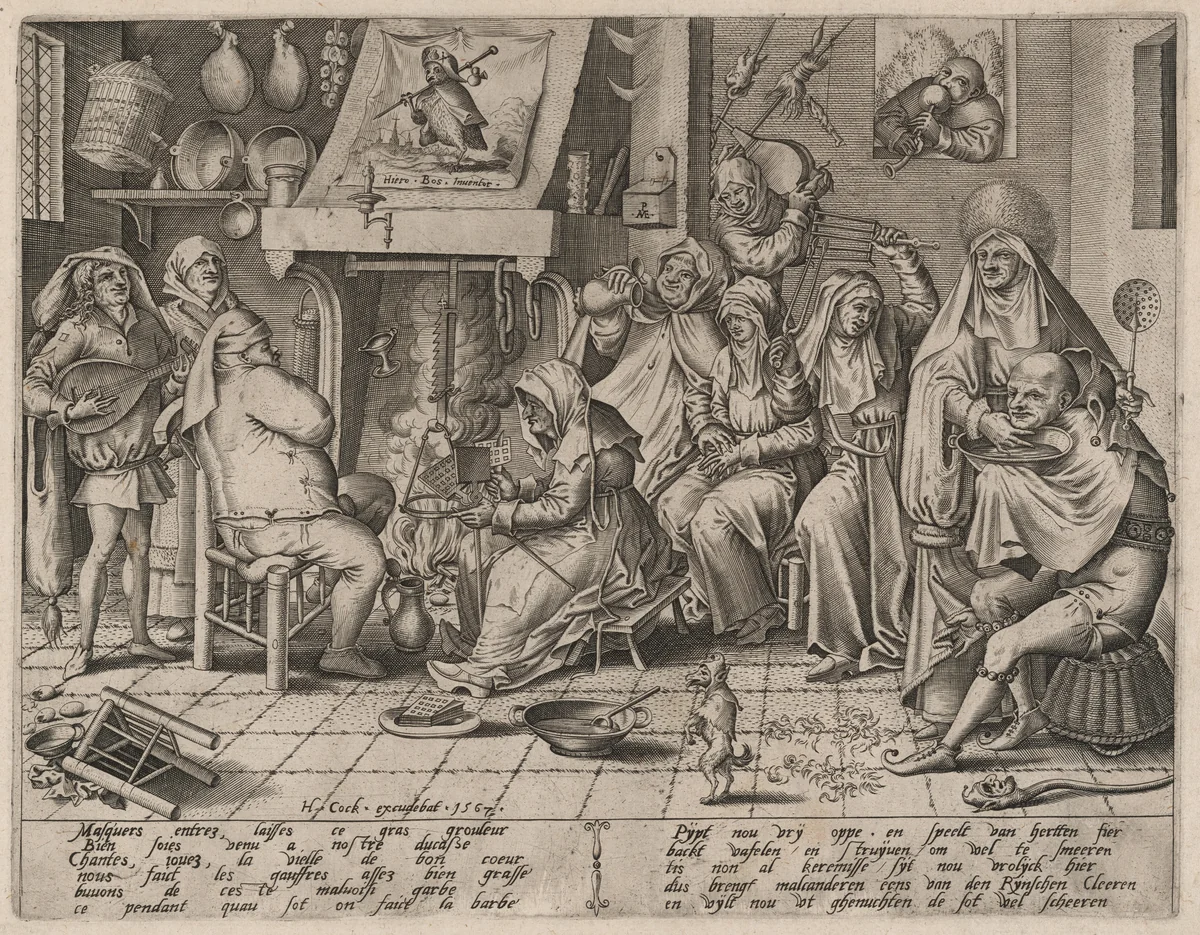 Shrove Tuesday by Pieter van der Heyden; Hieronymus Cock, print, 1567