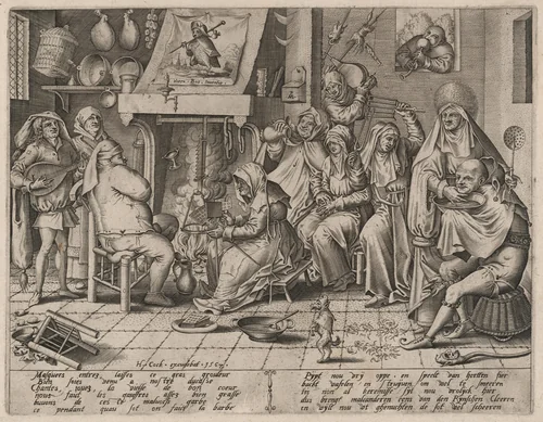 Shrove Tuesday by Pieter van der Heyden; Hieronymus Cock, print, 1567