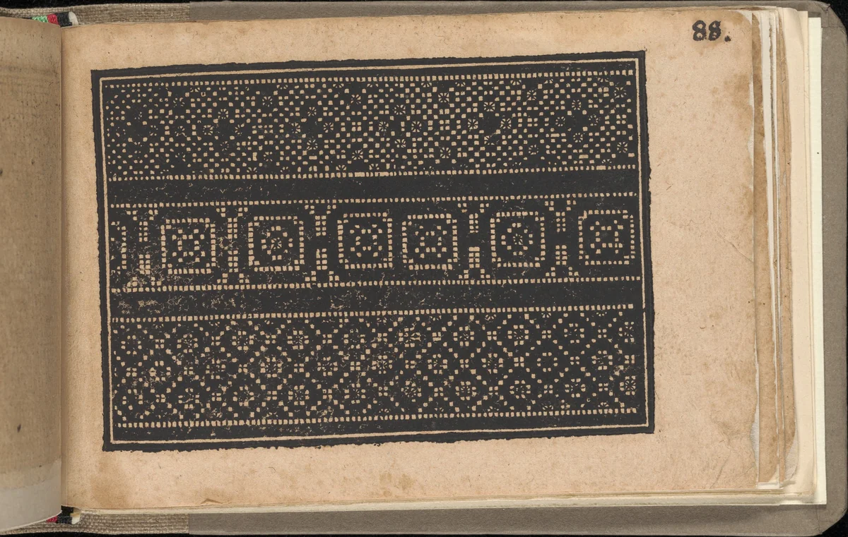 Schön newes Modelbuch (Page 88r) by Sigismundus Latomus, book, 1608