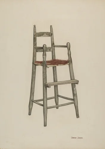 Child's High Chair by Dorothy Johnson, index of american design, 1939