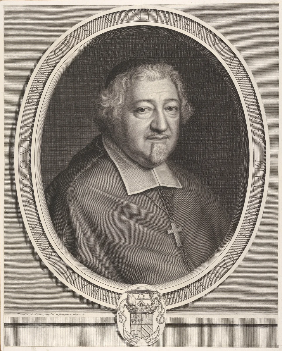François Bosquet by Robert Nanteuil, print, 1671