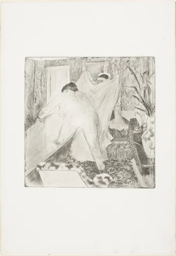 Leaving the Bath by Edgar Degas, print, 1879-1880