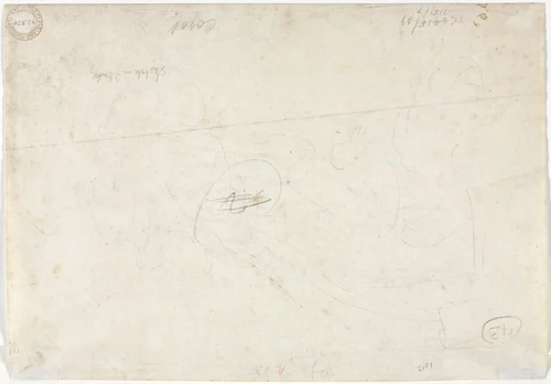 Sketch for a Landscape (verso) by Jean-Baptiste-Camille Corot, drawing, 1827