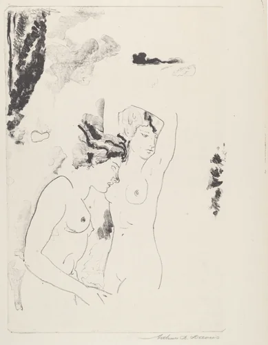 Nymphs of the Stream by Arthur B. Davies, print, 1919-1920