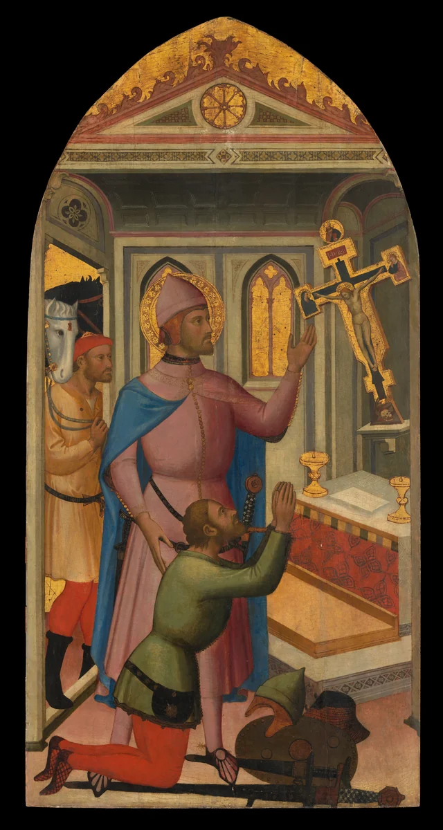 An Episode from the Life of Saint Giovanni Gualberto by Niccolò di Pietro Gerini, painting, 1368-1415