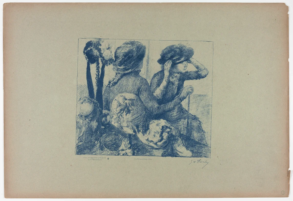 Women in a Hat Shop by Georges-William Thornley, print, 1889-1890