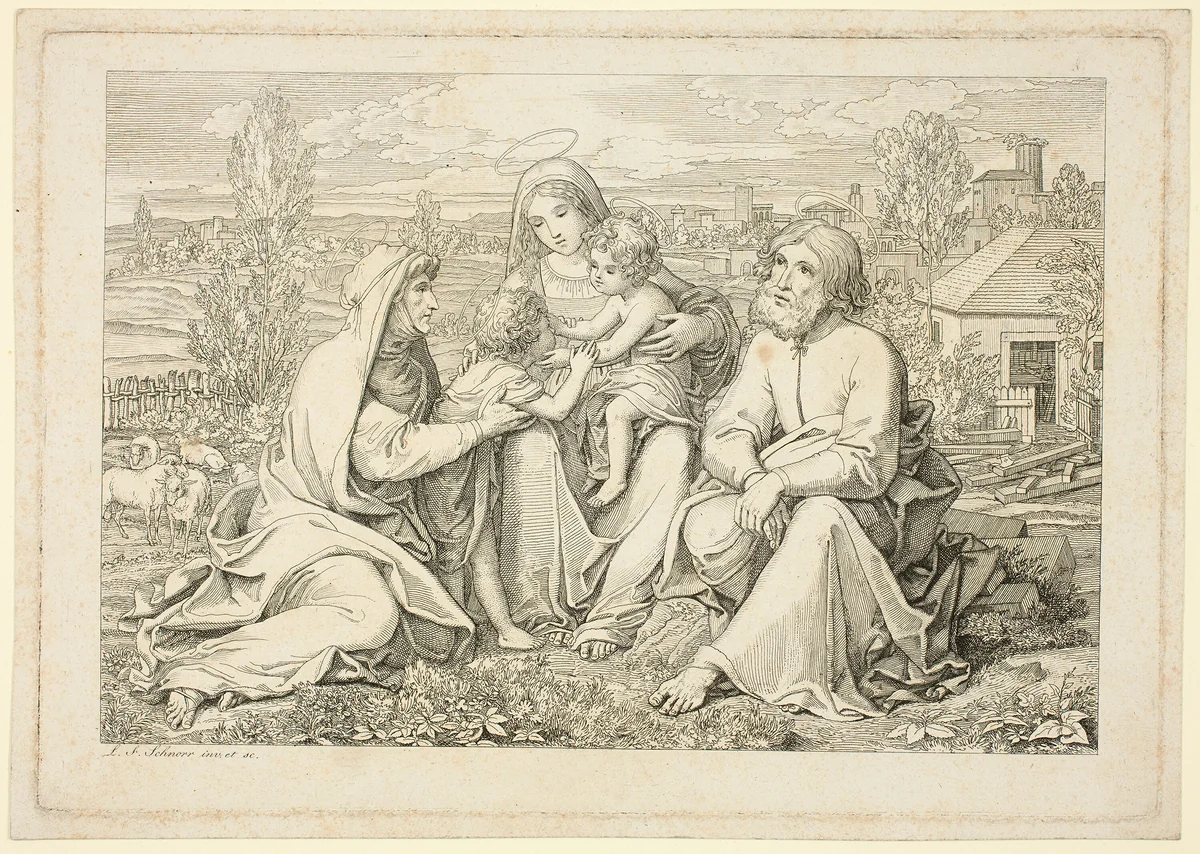 The Holy Family by Ludwig Ferdinand Schnorr von Carolsfeld, print, 1808-1853