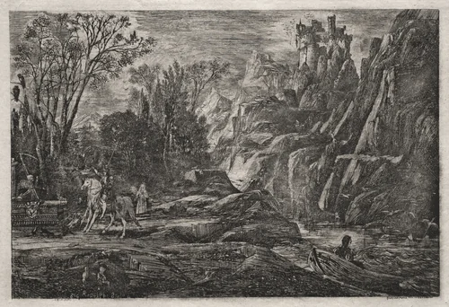 The Knight and Death by Rodolphe Bresdin, print, 1866