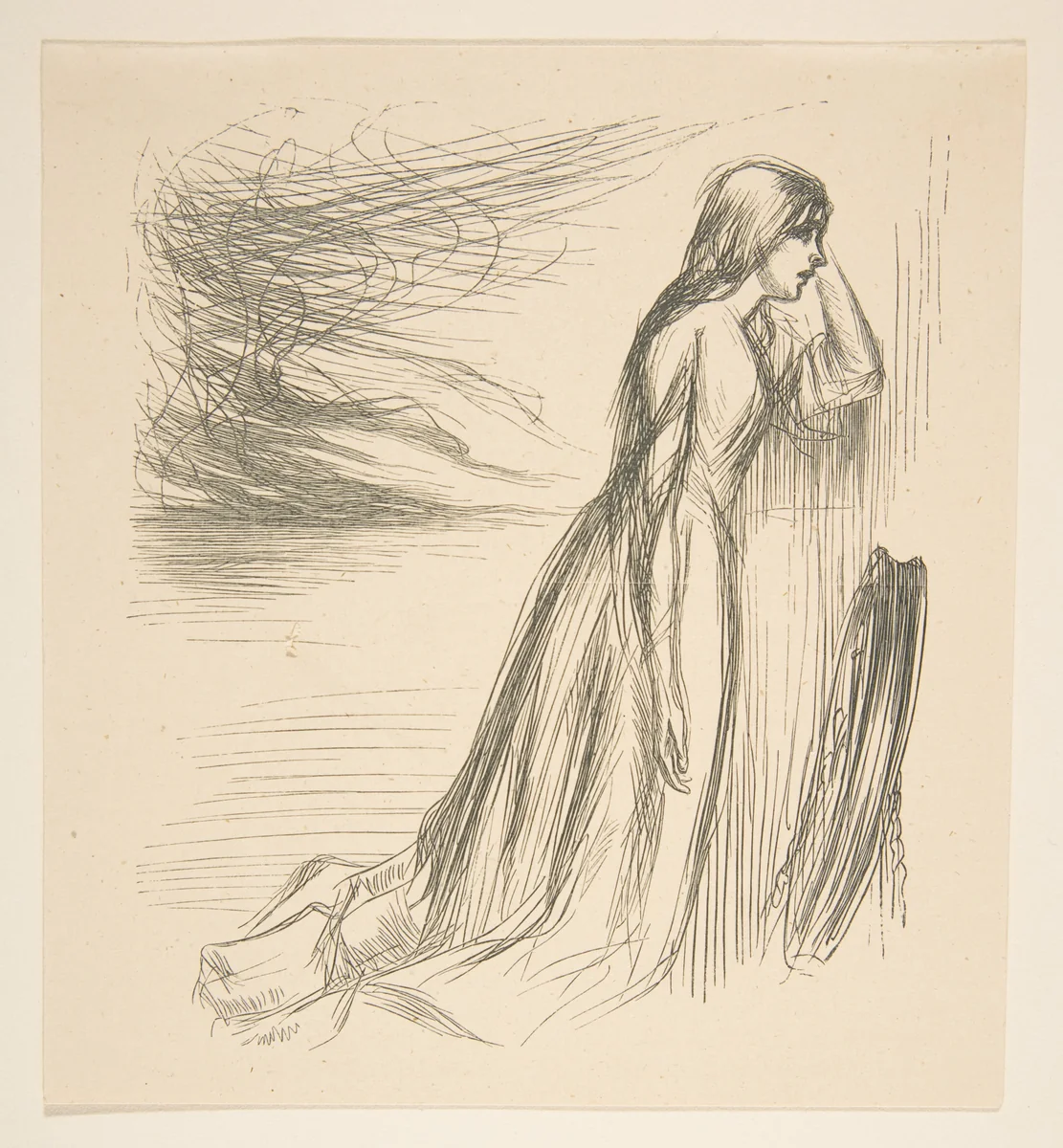 The Relief Fund in Lancashire (for "Once a Week") by James McNeill Whistler, print, 1862