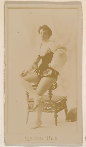 Queenie Rich, from the Actresses series (N245) issued by Kinney Brothers to promote Sweet Caporal Cigarettes by Kinney Brothers Tobacco Company, photograph, 1890