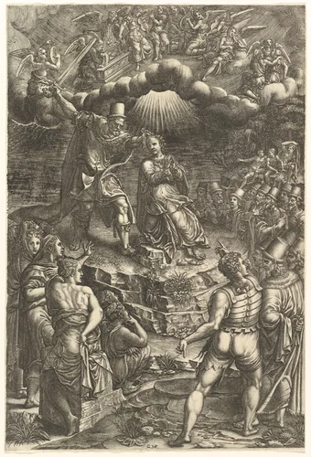 The Martrydom of St. Barbara by Giorgio Ghisi, print, 1575-1582