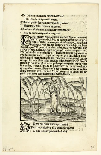 The Man Who Therefore Preached to the Reeds (recto) and The Armed Noble Who Presumed Much but Did Little (verso) from Fabulae et Vita (Fables and Life), Plate 26 from Woodcuts from Books of the 15th Century by Unknown Artist, print, 1492-1500