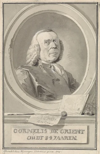 Portret van Cornelis de Grient by Gerard van Nijmegen, drawing, 1775