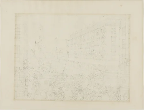 Study for Billingsgate Market, from Microcosm of London by Augustus Charles Pugin
Thomas Rowlandson, drawing, 1807-1808