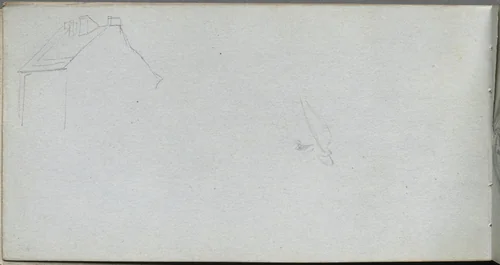 Sketchbook, page 54: Architecture Study by Ernest Meissonier, book, 1860-1869