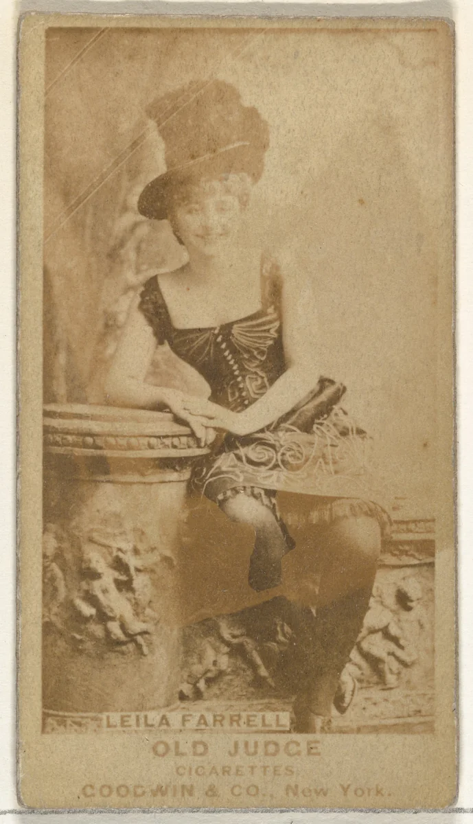 Leila Farrell, from the Actors and Actresses series (N171) for Old Judge Cigarettes by Goodwin & Company, photograph, 1886-1890