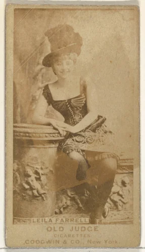 Leila Farrell, from the Actors and Actresses series (N171) for Old Judge Cigarettes by Goodwin & Company, photograph, 1886-1890