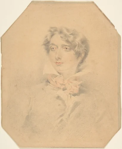 Portrait Head by George Henry Harlow, drawing, 1816