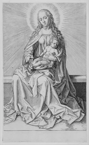 Virgin and Child by Hieronymus Wierix, print, 1560-1619