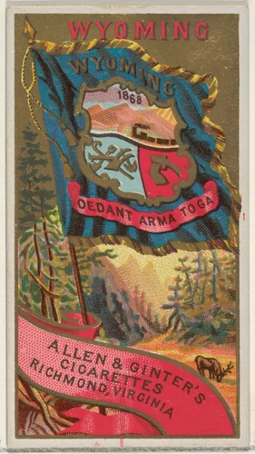 Wyoming, from Flags of the States and Territories (N11) for Allen & Ginter Cigarettes Brands by Allen & Ginter, print, 1888