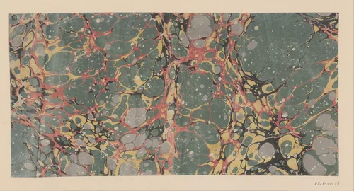 Stippen-kiezelmarmer in wit, groen, geel, roze, grijs en zwart. by anonymous, other, 1700-1850