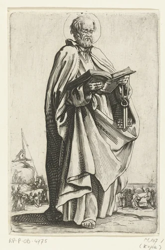 Apostel Petrus by anonymous, print, 1631-1699