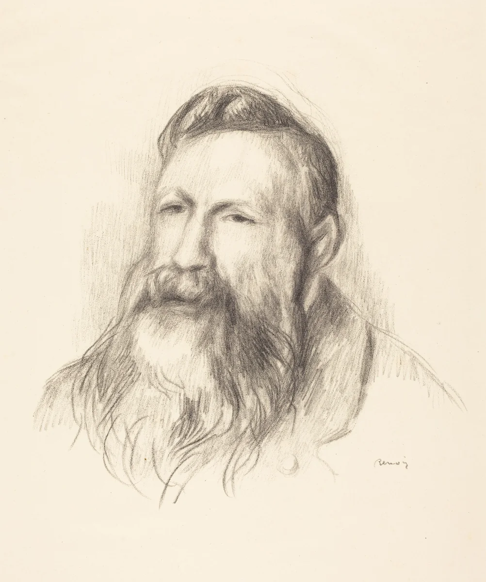 Auguste Rodin by Auguste Renoir, print, 1910