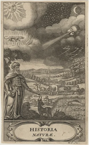 The Creation of Animals by William Faithorne, print, 1673