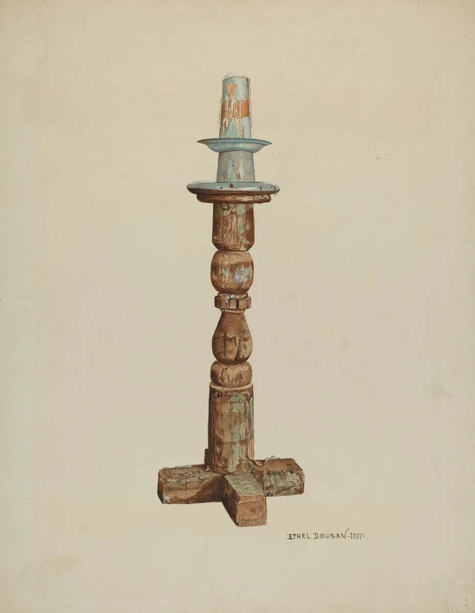Pascal Candlestick by Ethel Dougan, index of american design, 1937