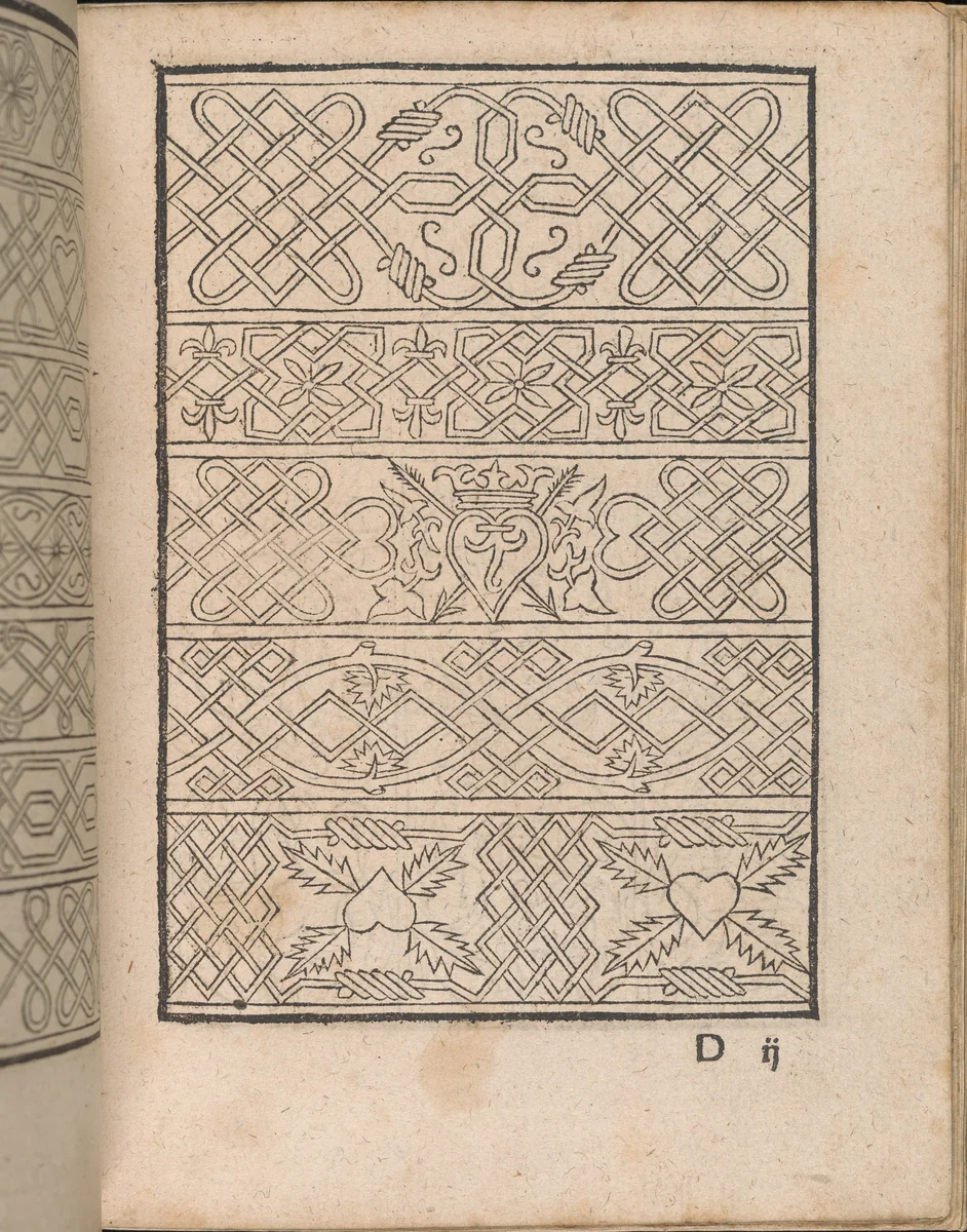 New Modelbüch allen Nägerin u. Sydenstickern (Page 13r) by Hans Hoffman, book, 1556