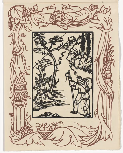 Plate (page 243) from Les Petites Fleurs de St. François (The Little Flowers of St. Francis) by Émile Bernard, illustrated book, 1928